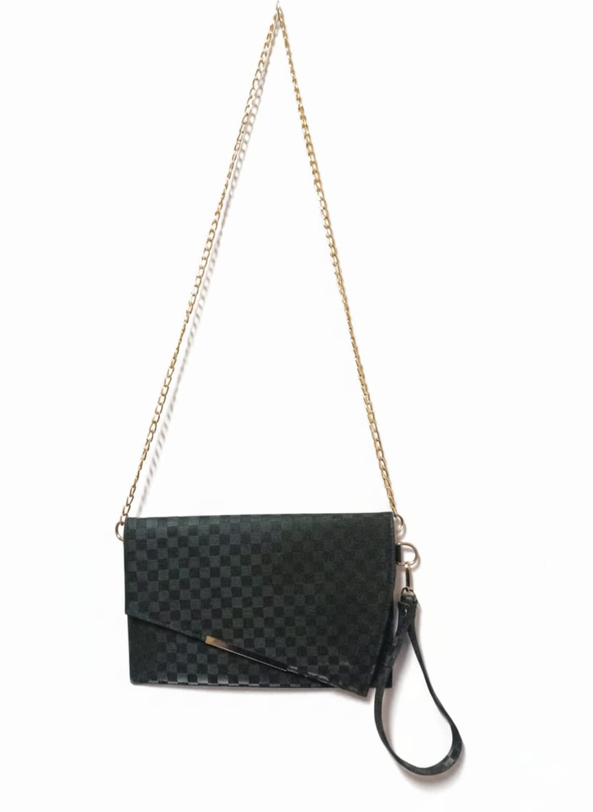 To-Go Clutch in Olive Satin