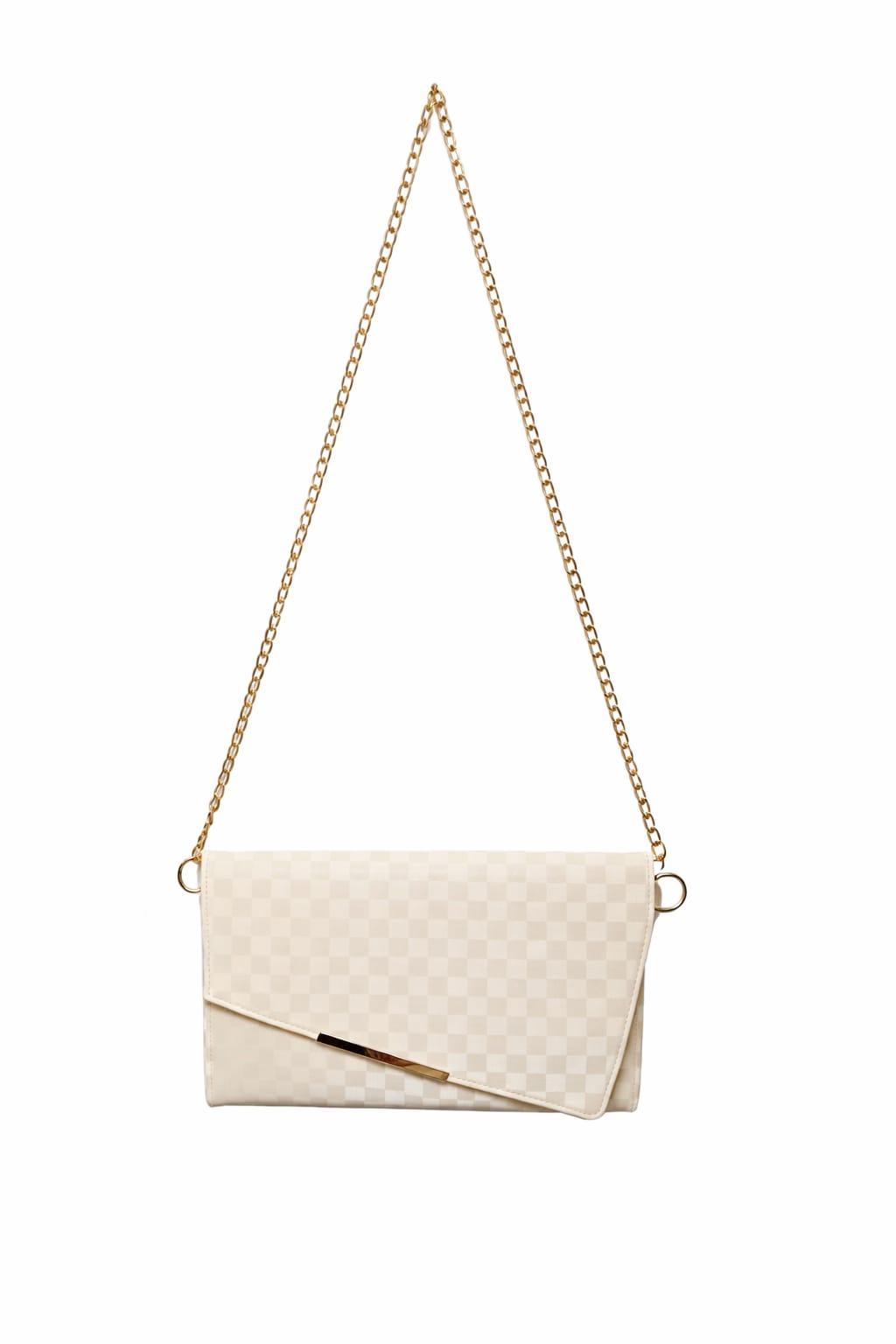 To-Go Clutch in Beige Satin