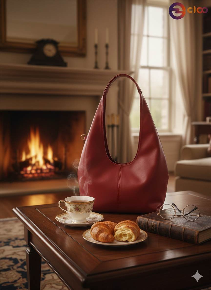 Large Everyday Bag in Maroon Red