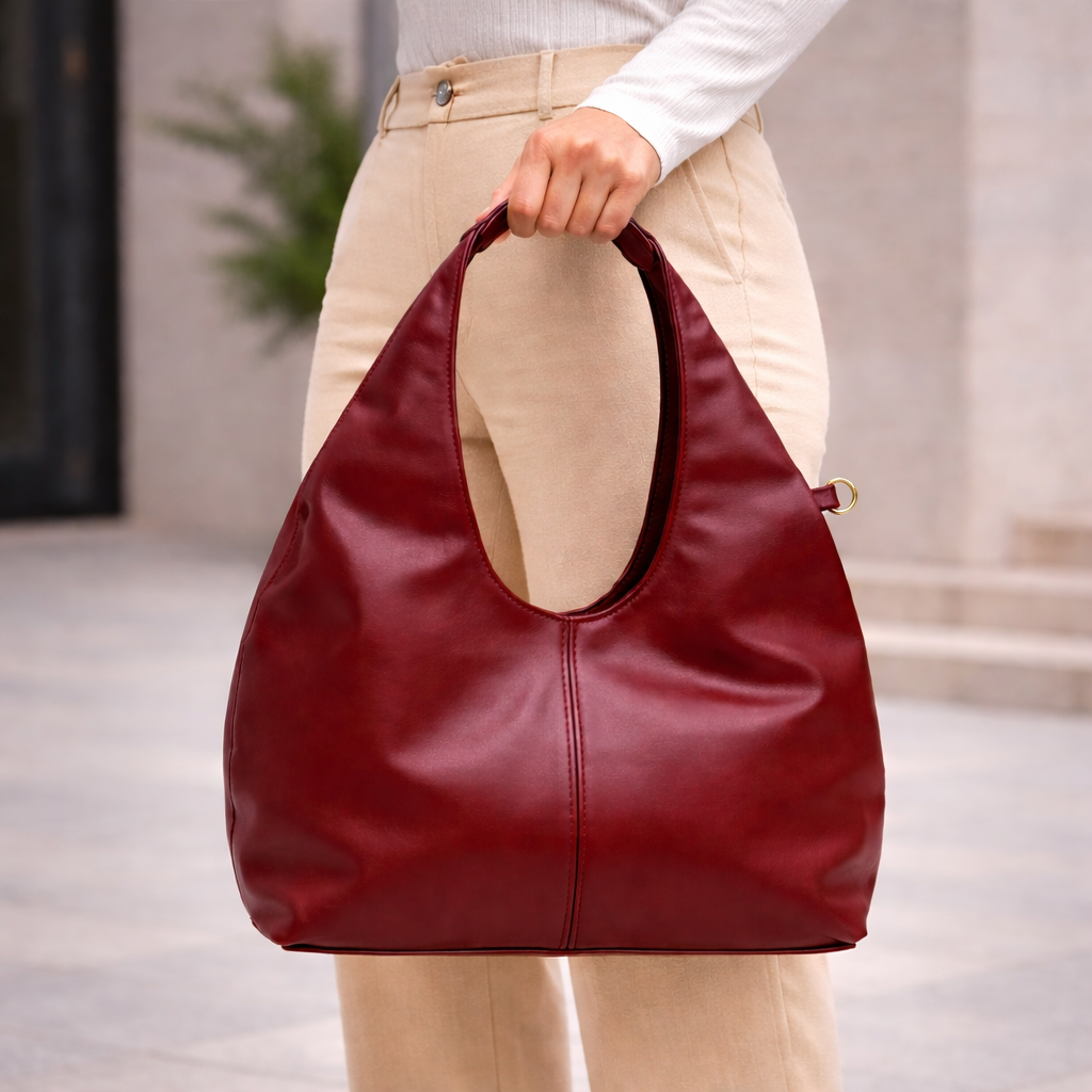 Large Everyday Bag in Burgundy